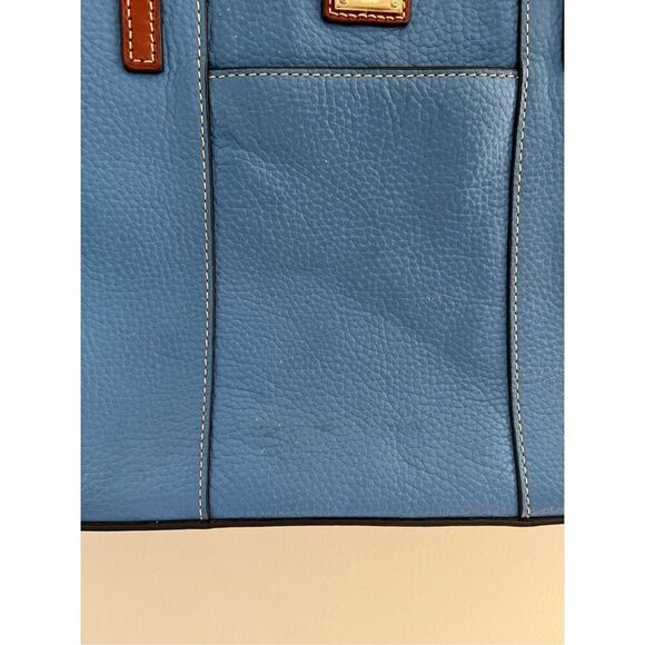Dooney & Bourke Blue Pebble Grain Small Lexington Leather Tote - Picture 4 of 8